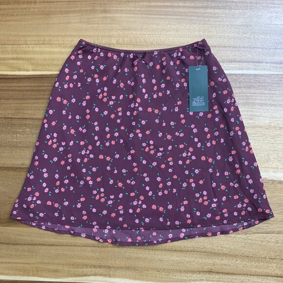 Wild Fable Womens Rosy Brown Floral Print Mini Skirt Size XXS - Picture 2 of 13